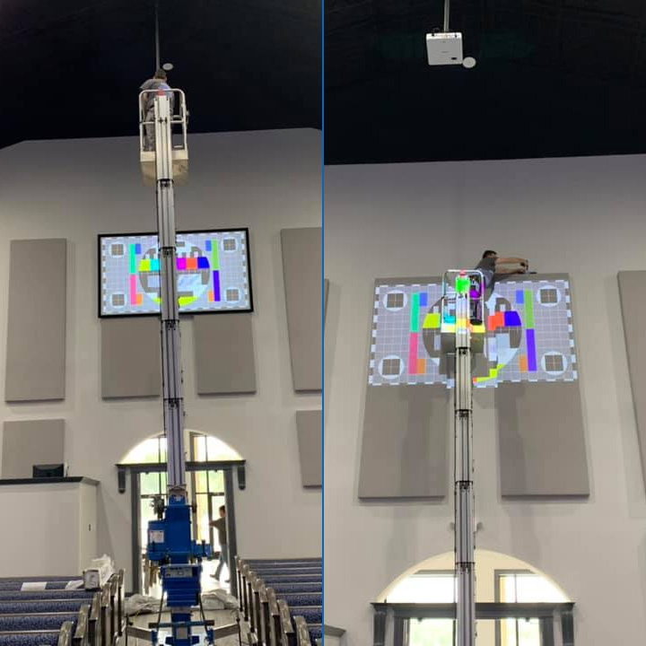 Projector-TV-Install-Church-In-Texas